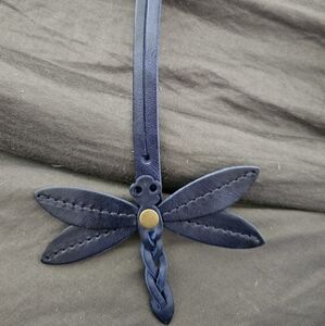 Rare NWOT Portland Leather Cowboy Blue Dragonfly